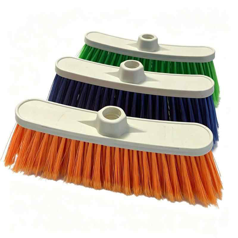 CLEAN WORLD Household Dustpan and Brush Set Cleaning Broom Home Bristle Brushes with Handle for Outdoor Indoor Brooms & Dustpans