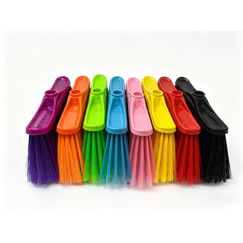 CLEAN WORLD Household Dustpan and Brush Set Cleaning Broom Home Bristle Brushes with Handle for Outdoor Indoor Brooms & Dustpans