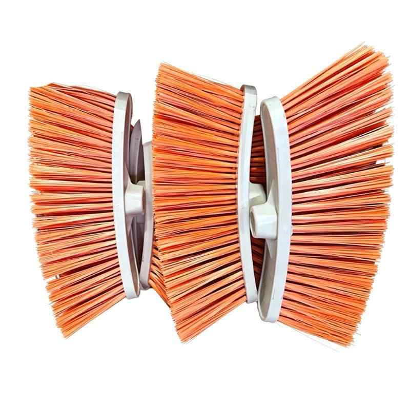 CLEAN WORLD Household Dustpan and Brush Set Cleaning Broom Home Bristle Brushes with Handle for Outdoor Indoor Brooms & Dustpans