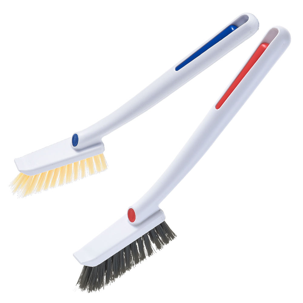 CLEAN WORLD Household Durable Long Handle Tile Corner Cleaning Grout Brush Factory Direct Sale Product White Cleaning Brush for Kitchen