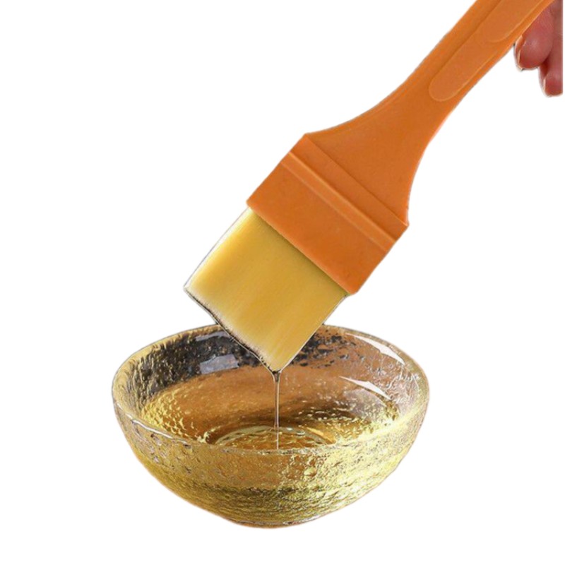 CLEAN WORLD Kitchen Grill brush High-Temperature Silicone Pastry Brush, Basting & Baking Oil Brush for Kitchen, BBQ, Grilling, Cake Decorating Tools, 1-Piece Yellow Food-Grade Brush