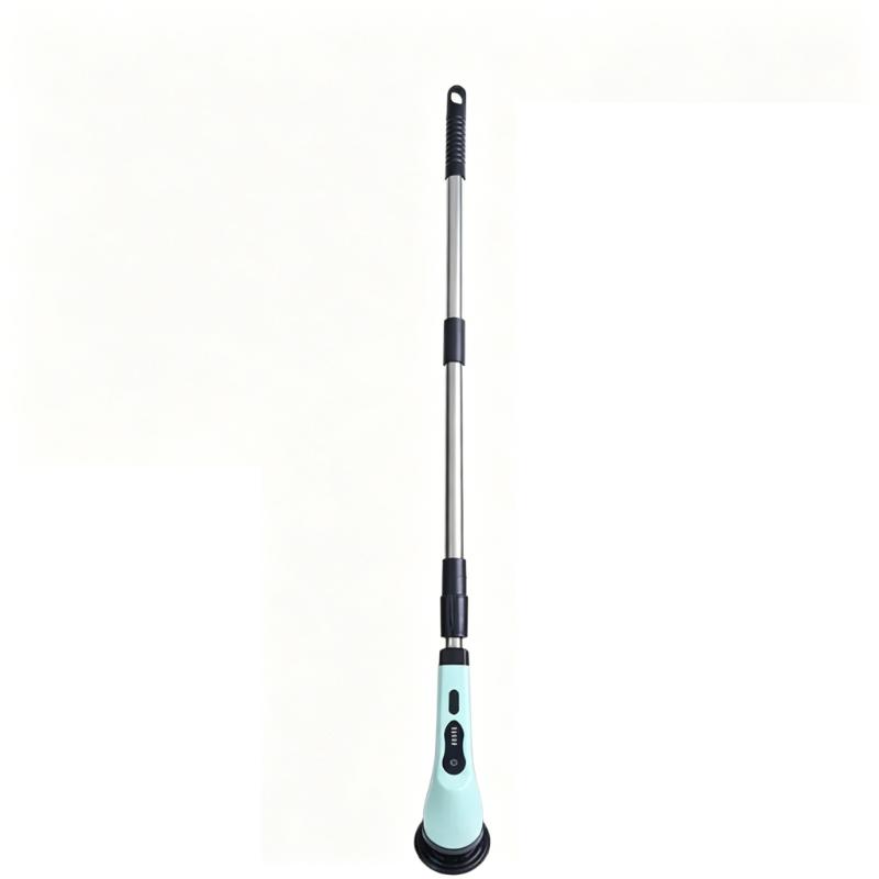 CLEAN WORLD Household Bathroom Brushes Electric Spin Scrubber Cordless Cleaning Brush with 9 Replaceable Brush Heads and Adjustable Extension Handle