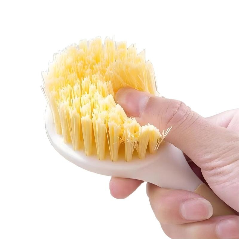 CLEAN WORLD Kitchen Pot and bowl brush Dish Brush, Wood Handle Scrub Brush Efficient for Sink (Length 24cm / 9.4in)