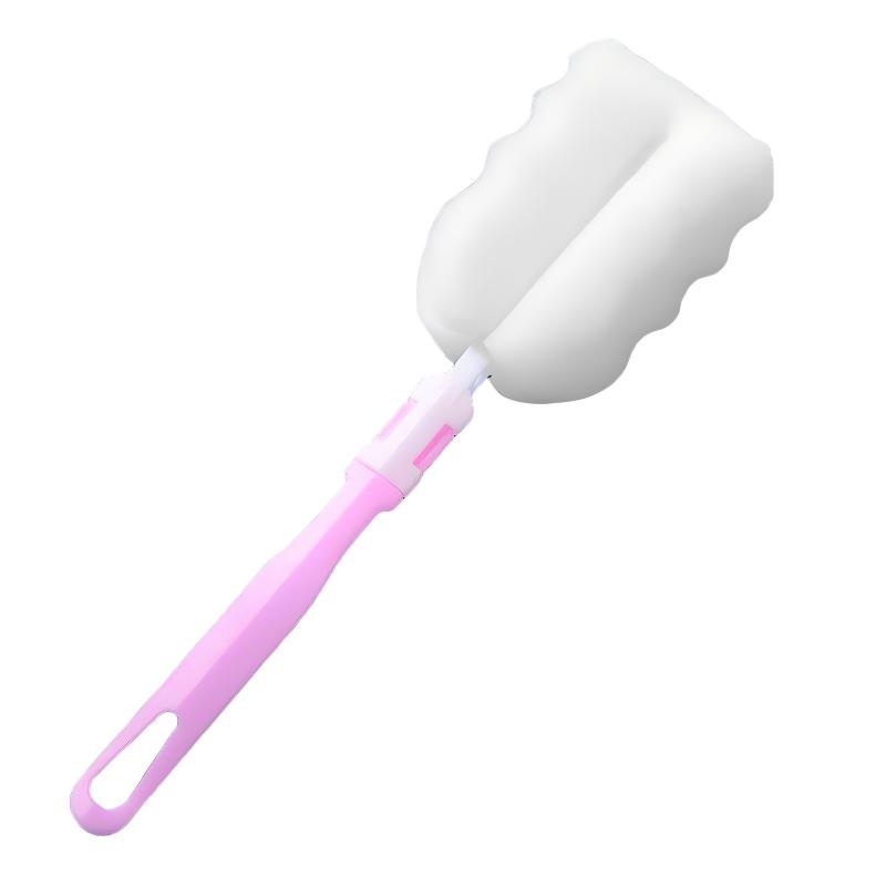 CLEAN WORLD Kitchen Bottle brush Pack of 3 Bottle Brushes, Dismountable Long Handle Bottle Cleaning Sponge, Soft Sponge Head, Blue, Green, Pink