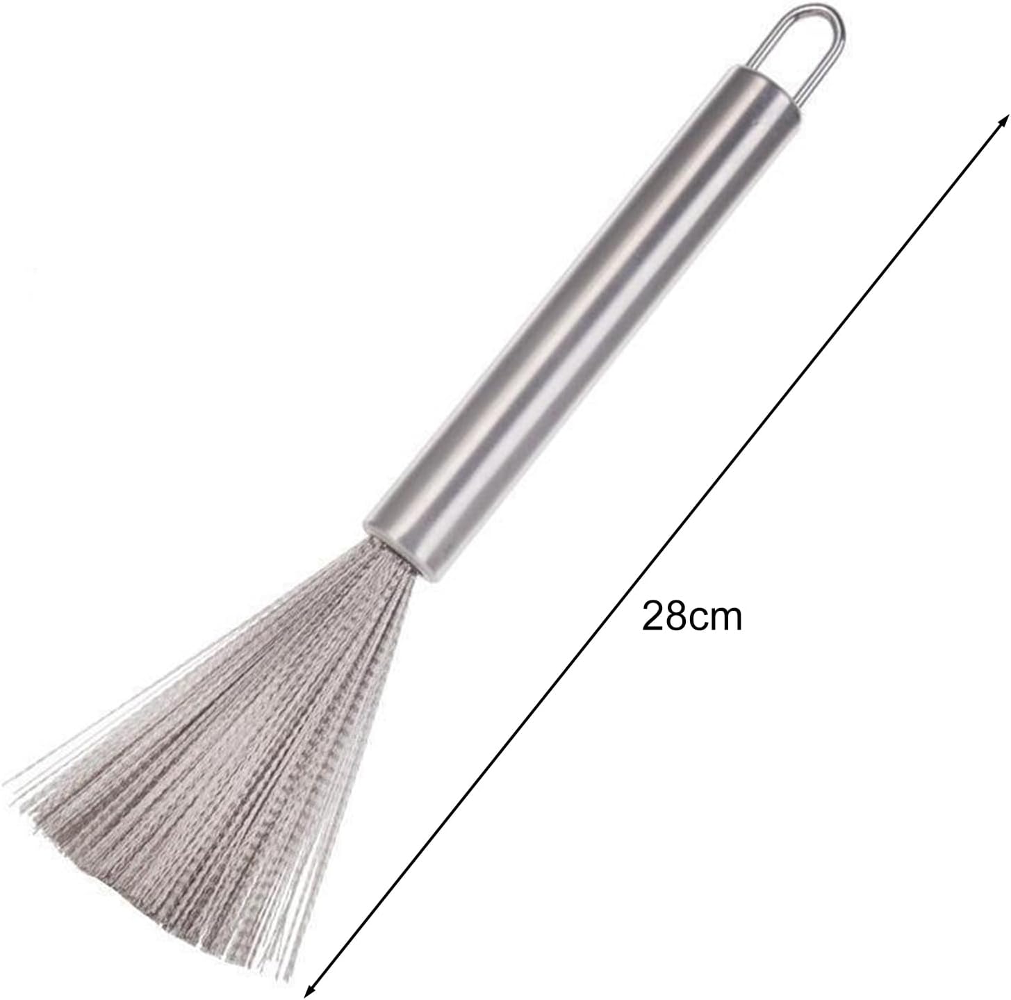 CLEAN WORLD Kitchen Pot and bowl brush Pot Brush Cleaner Kitchen Pan Cleaner Stainless Steel Pan Brush Effective Food Residue Remover Long Handle Density Bristle Kitchen Utensil Cleaner 1pc M
