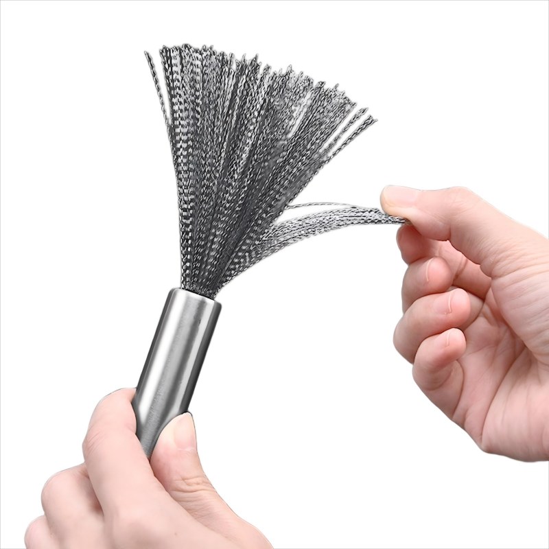 CLEAN WORLD Kitchen Pot and bowl brush Pot Brush Cleaner Kitchen Pan Cleaner Stainless Steel Pan Brush Effective Food Residue Remover Long Handle Density Bristle Kitchen Utensil Cleaner 1pc M