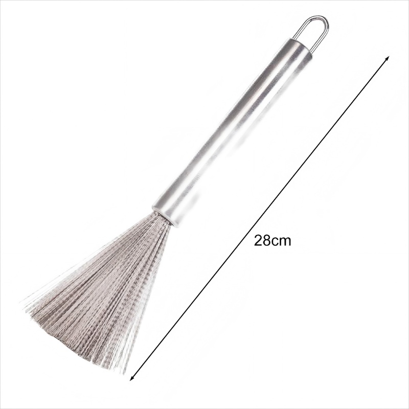 CLEAN WORLD Kitchen Pot and bowl brush Pot Brush Cleaner Kitchen Pan Cleaner Stainless Steel Pan Brush Effective Food Residue Remover Long Handle Density Bristle Kitchen Utensil Cleaner 1pc M