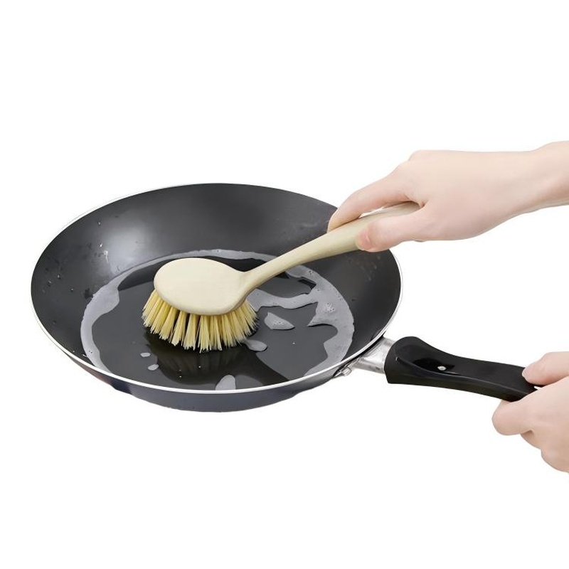 CLEAN WORLD Kitchen Pot and bowl brush Cleaning Brush Small Scrub Brush for Cleaning, Bathroom Kitchen Edge Corner Grout Cleaning Brushes for Household Use, Sink Scrub Brush with Handle