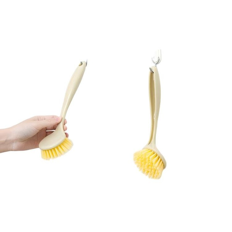 CLEAN WORLD Kitchen Pot and bowl brush Cleaning Brush Small Scrub Brush for Cleaning, Bathroom Kitchen Edge Corner Grout Cleaning Brushes for Household Use, Sink Scrub Brush with Handle