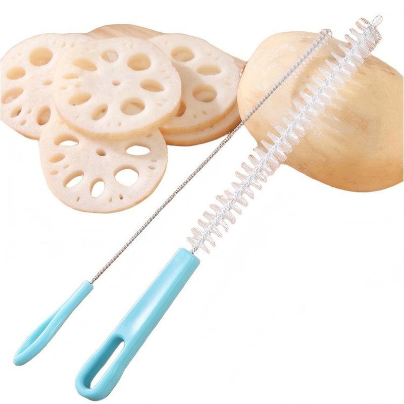 CLEAN WORLD Kitchen Straw brush Root Brush for Drain Cleaning Small Brush for Straw Easy to Use and Store