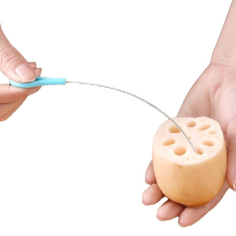 CLEAN WORLD Kitchen Straw brush Root Brush for Drain Cleaning Small Brush for Straw Easy to Use and Store