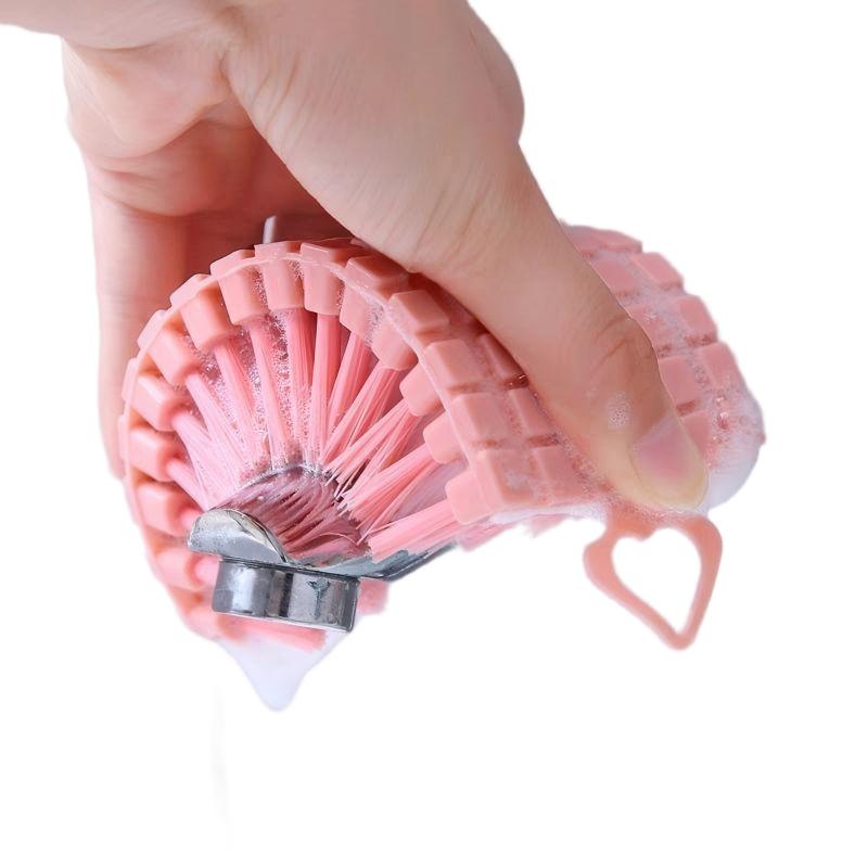 CLEAN WORLD Kitchen Gas Stove Brush Monsito Multipurpose Flexible Cleaning Brush for Home, Kitchen, Bathroom Tiles, Floor, Taps, and Cloths Washing (Multicolour) Monsito