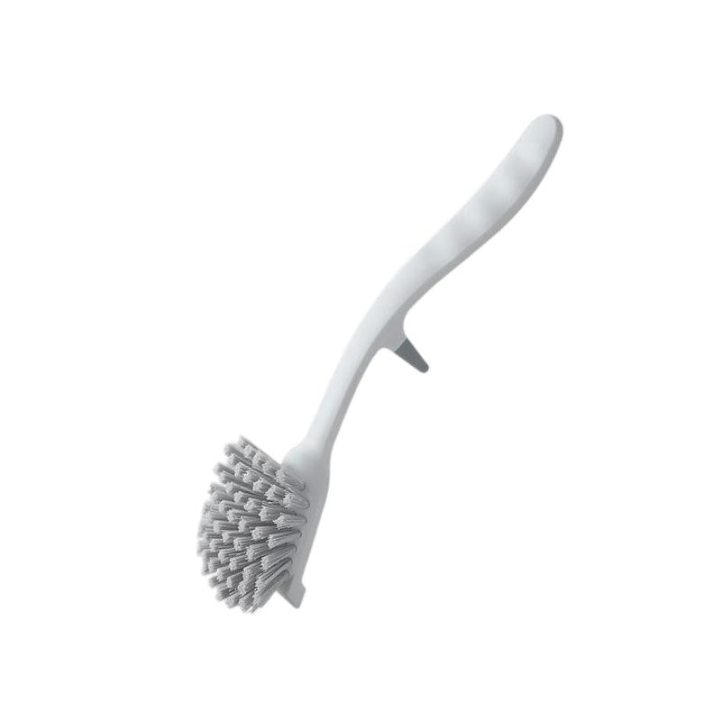 CLEAN WORLD Kitchen Pot and bowl brush Edge Dish Brush with Integrated Sink Rest, Light Stone/Sage