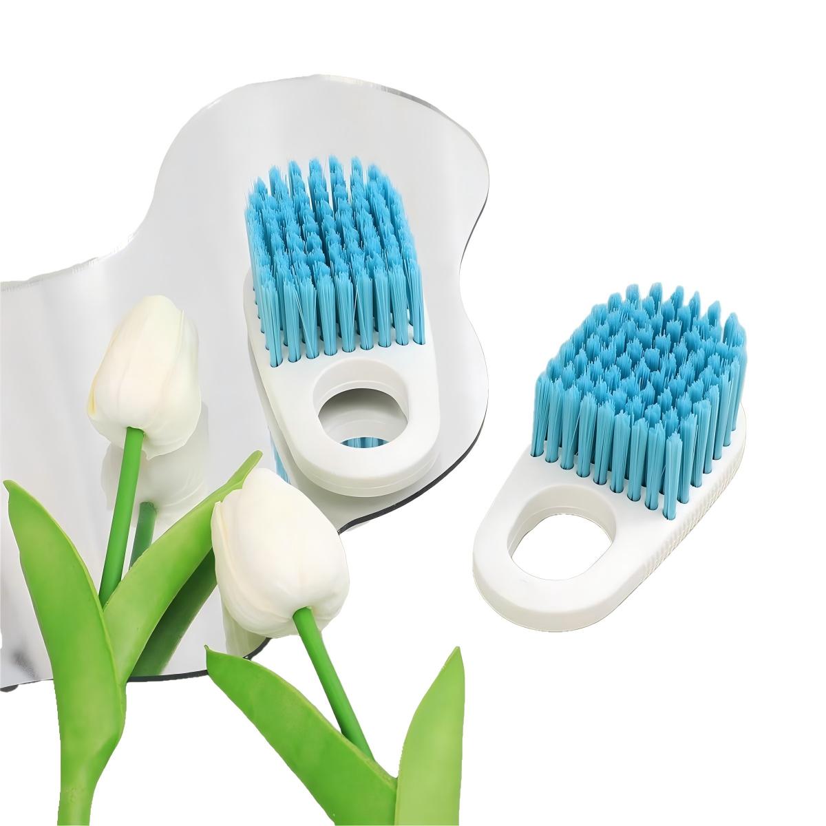 CLEAN WORLD Kitchen Gas Stove Brush Shower Brush, Cleaning Scrubbing Brush - Bathroom Scrubbing Shower Brush, Bristle Cleaning Brush for Tub, Washbasin, Mats, Shoe Tiles