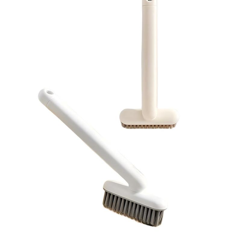CLEAN WORLD Bathroom Brush, Rotatable Crevice Cleaning Brush With Hard Nylon Bristles For Bathroom Tile Gaps