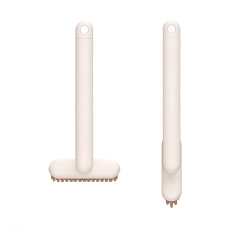 CLEAN WORLD Bathroom Brush, Rotatable Crevice Cleaning Brush With Hard Nylon Bristles For Bathroom Tile Gaps