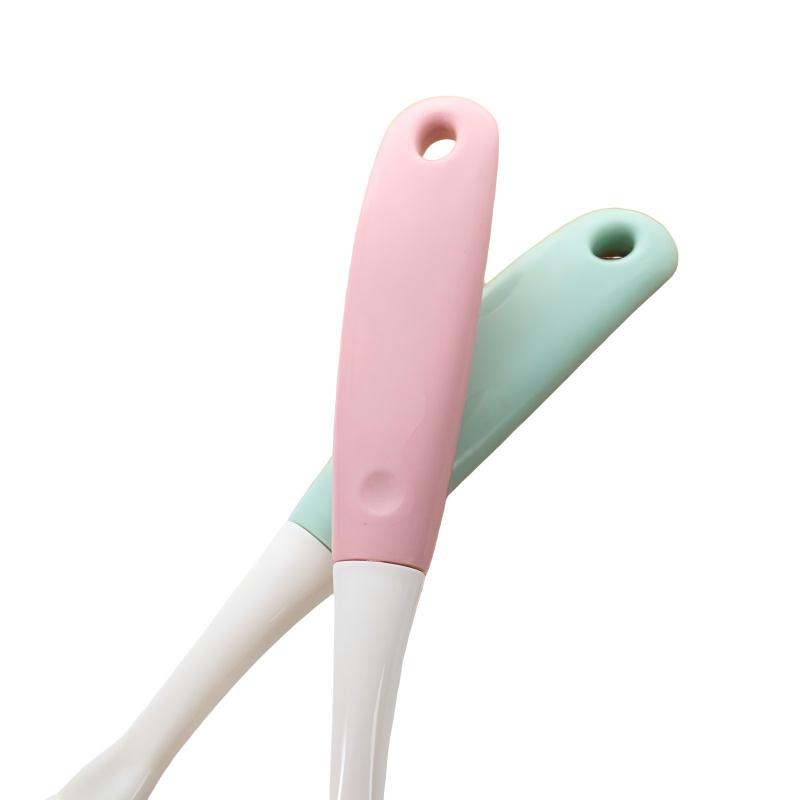 CLEAN WORLD Kitchen Pot and Bowl Brush Coconut Palm Wok Brush Non-Stick pan Wok Brush Non-Stick Oil wash Wok Brush Non-Hurt pan Wok Brush Long Handle Cleaning Brush Pink