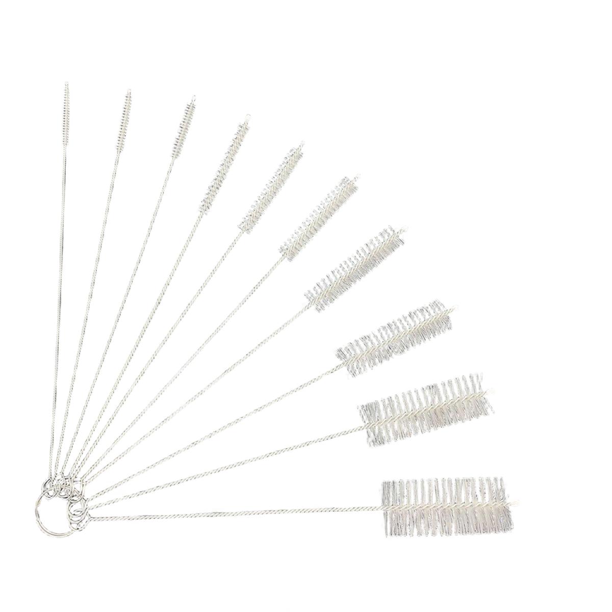 CLEAN WORLD Kitchen Straw brush Straw Cleaner Brushes Sets, 12 Pieces 8.2 Inch Botthle Cleaning Brush and Nylon Tube Brush Brush Kit for Sippy Cup, Tumbler, Water Bottle, Drinking Straw (White)