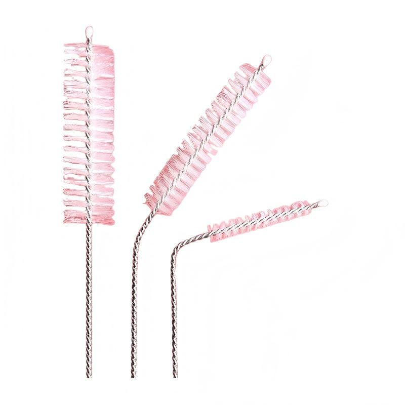 CLEAN WORLD Kitchen Straw brush Straw Cleaner Brushes Sets, 12 Pieces 8.2 Inch Botthle Cleaning Brush and Nylon Tube Brush Brush Kit for Sippy Cup, Tumbler, Water Bottle, Drinking Straw (White)