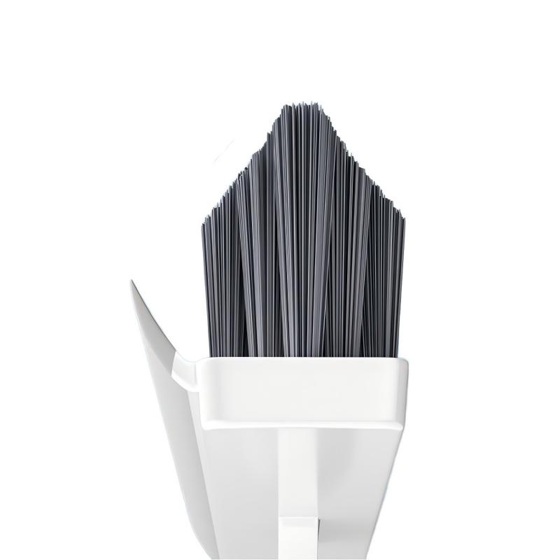 CLEAN WORLD Bathroom Brush, Procurement Agent Stainless Steel Handle Nylon Brush Multifunctional Toilet Cleaning Mop Sweep Floor Scrub