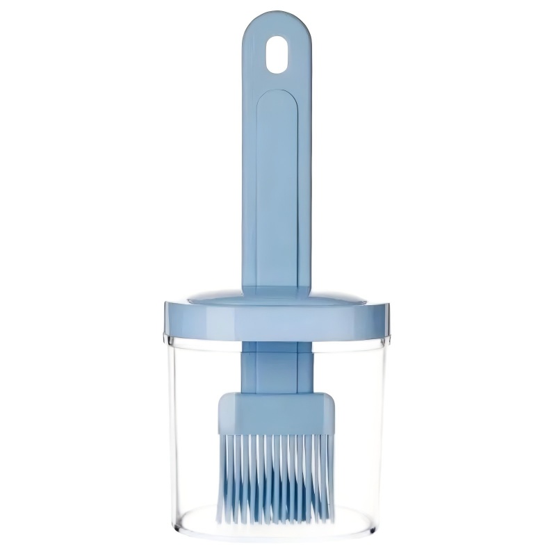 CLEAN WORLD Kitchen Grill brush Random Color Oil Brush With Storage Box,High Temperature Resistant Silicone Bottle Brush,Portable Barbecue Oil Brush