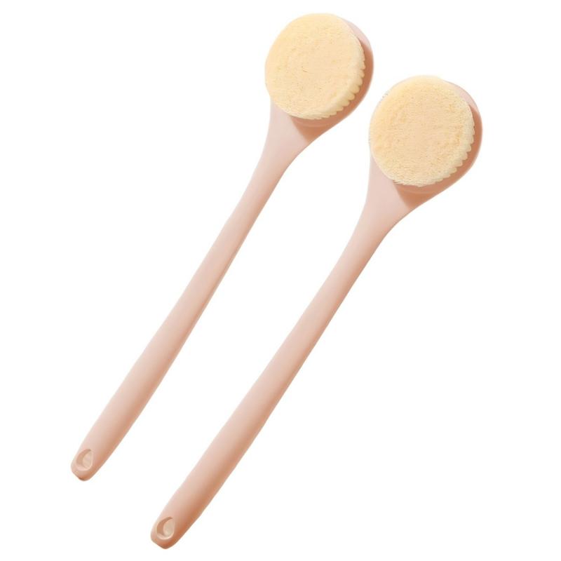 CLEAN WORLD Bathroom Brush, Bath Scrubber, Handle Plastic Rectangle Shower Bath Brush Gentle Back Skin Scrubber Exfoliate Massage Treatment Body Care Brushing