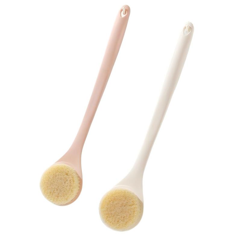 CLEAN WORLD Bathroom Brush, Bath Scrubber, Handle Plastic Rectangle Shower Bath Brush Gentle Back Skin Scrubber Exfoliate Massage Treatment Body Care Brushing