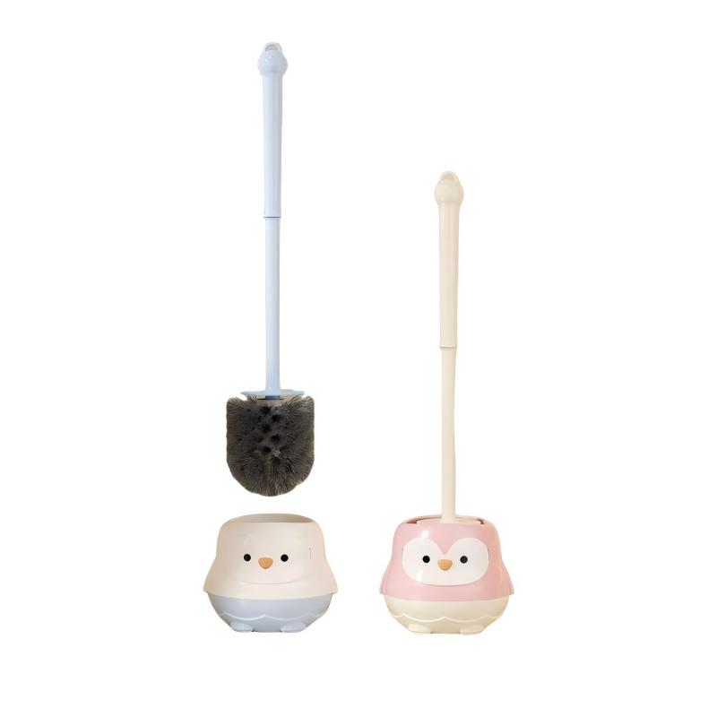 CLEAN WORLD Bathroom Toilet Brush, High Quality Cute Style Toilet Brush Household Toilet Brush Set Wall-mounted Cute Cleaning Toilet Brush for Bathroom
