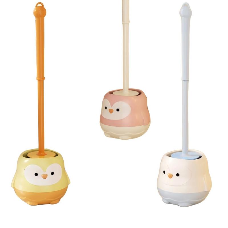 CLEAN WORLD Bathroom Toilet Brush, High Quality Cute Style Toilet Brush Household Toilet Brush Set Wall-mounted Cute Cleaning Toilet Brush for Bathroom