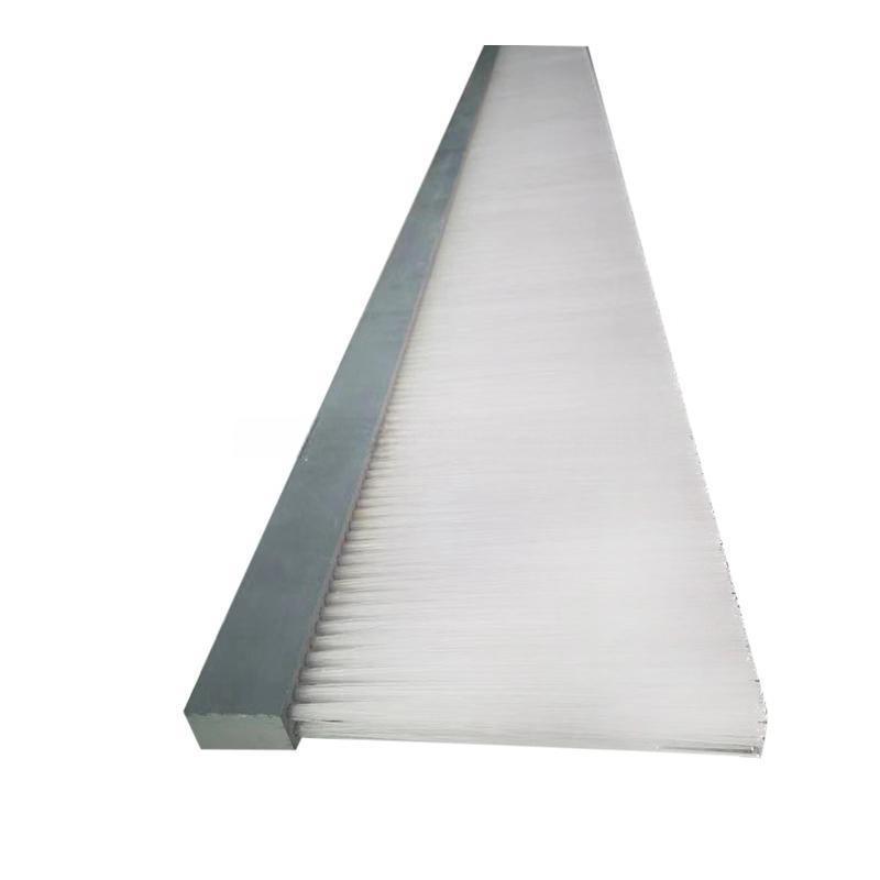 CLEAN WORLD Long White Soft Bristle Lath Strip Brush Custom Industrial Brush for Machinery, Textile Printing & Dying and Electrical & Electronics