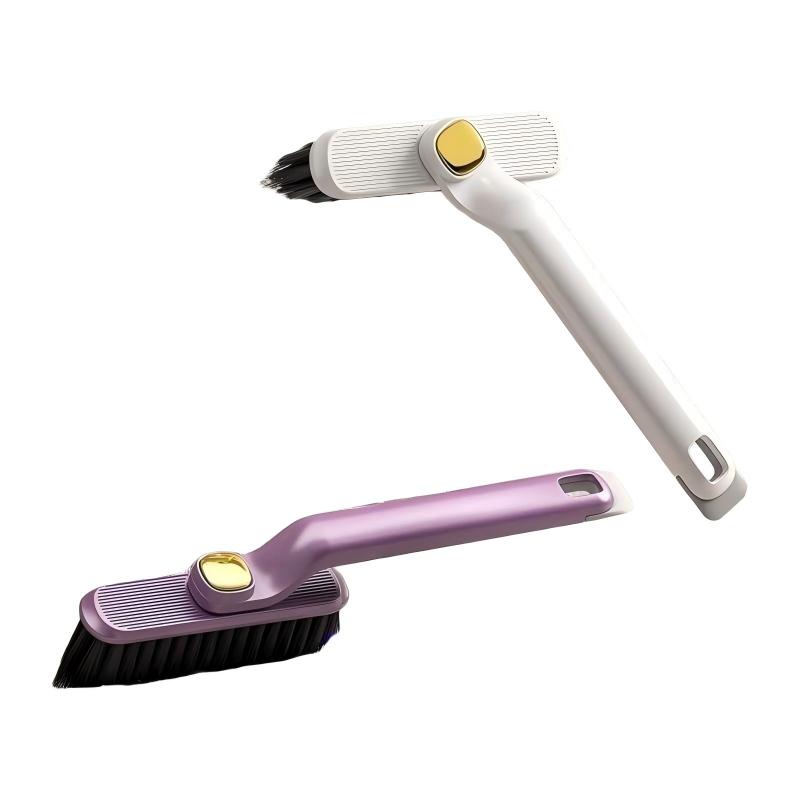 CLEAN WORLD Bathroom Brush, Household Multi-function Rotating 2-in-1 Gap Cleaning Brush Bathroom Tile 360 No Dead Angle Scrubbing Brush