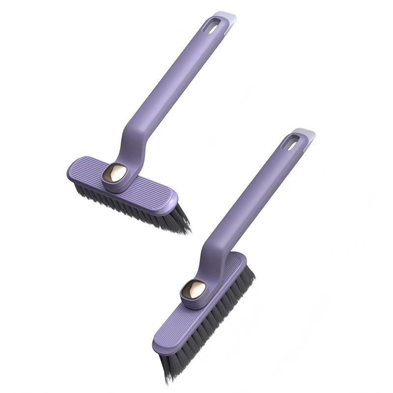 CLEAN WORLD Bathroom Brush, Household Multi-function Rotating 2-in-1 Gap Cleaning Brush Bathroom Tile 360 No Dead Angle Scrubbing Brush