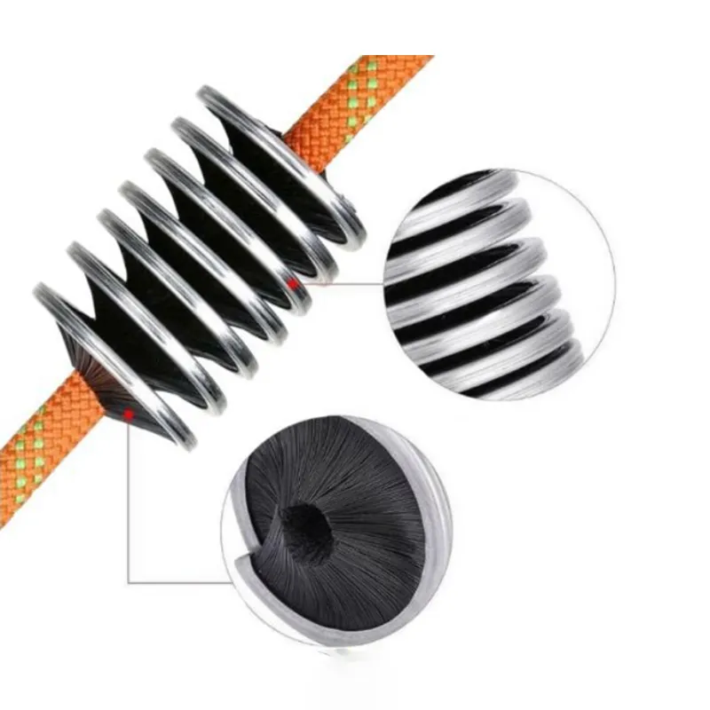 Clean World 8-13mm Climbing Rope Cleaning Brush Stainless Steel Nylon Brush for Chain & Rope Derusting Cleaning