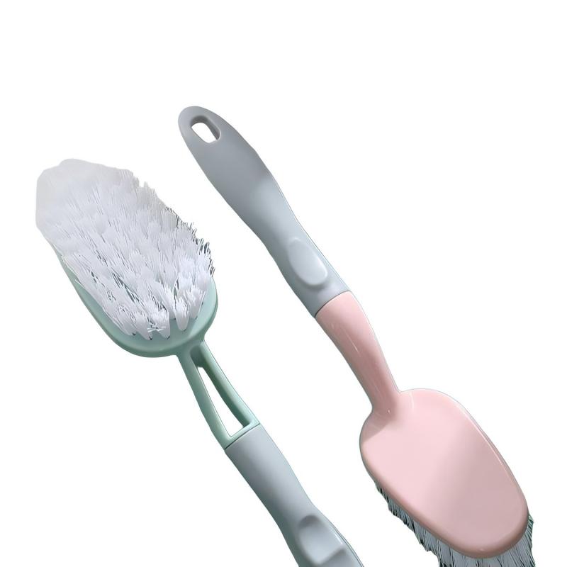 CLEAN WORLD Bathroom Brush, Multifunctional Heavy-Duty Bristles Laundry Bath Tub Tile Cleaning Brush Kitchen Bathroom Long Handle Scrub Brush