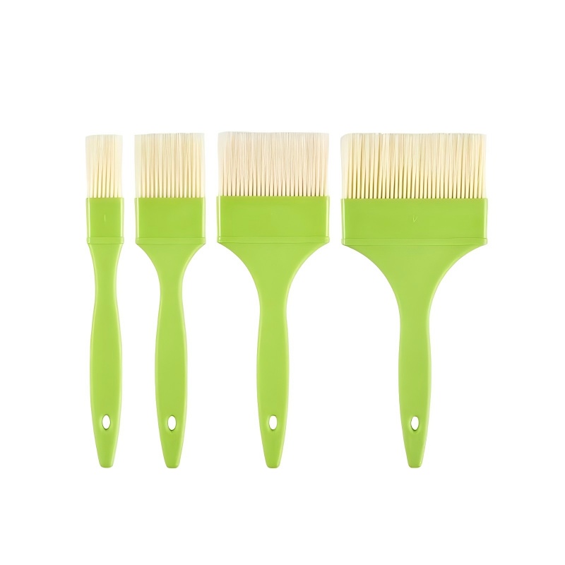 CLEAN WORLD Kitchen Grill brush 4 Pack Pastry Brushes, Basting Brush for Cooking, BBQ Brush for Oil & Sauce