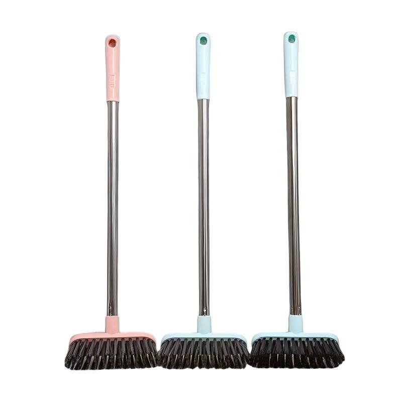 CLEAN WORLD Bathroom Brush, Stiff Bristle Shower Deck Brush Floor Scrubber Tile and Wall Cleaning Brush Floor Scrub Brush with Long Handle