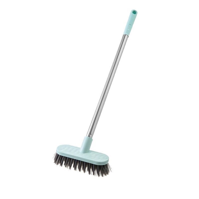 CLEAN WORLD Bathroom Brush, Stiff Bristle Shower Deck Brush Floor Scrubber Tile and Wall Cleaning Brush Floor Scrub Brush with Long Handle