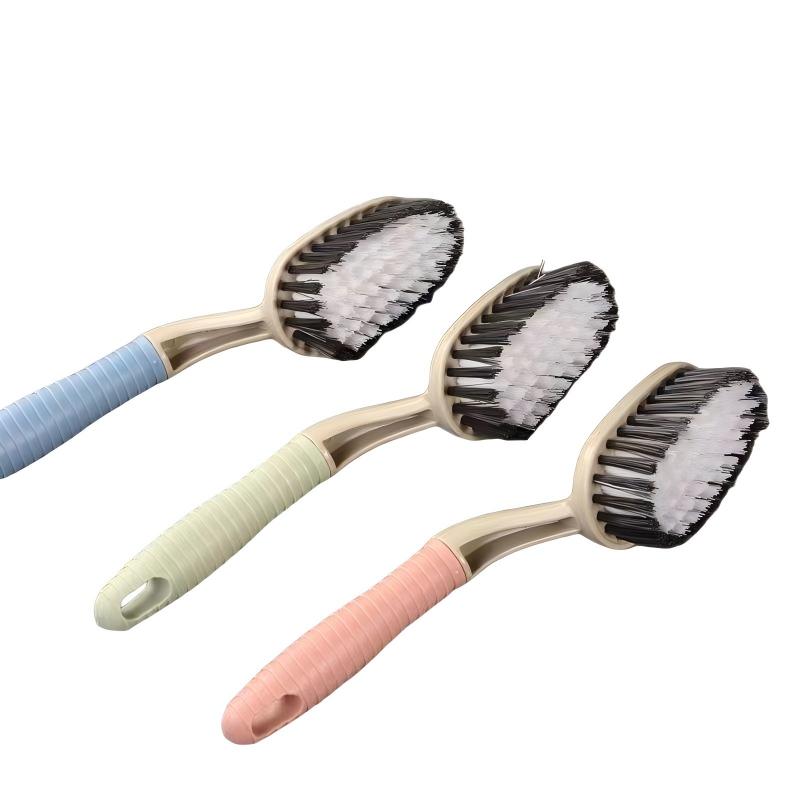 CLEAN WORLD Bathroom Brush, Multifunction Laundry Brush Plastic Cloth Shoe Cleaning Brush Shower Scrubber with Handle and Bristles Scrub Brush