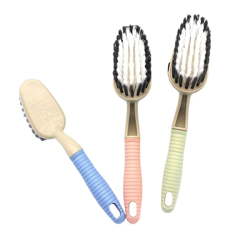 CLEAN WORLD Bathroom Brush, Multifunction Laundry Brush Plastic Cloth Shoe Cleaning Brush Shower Scrubber with Handle and Bristles Scrub Brush