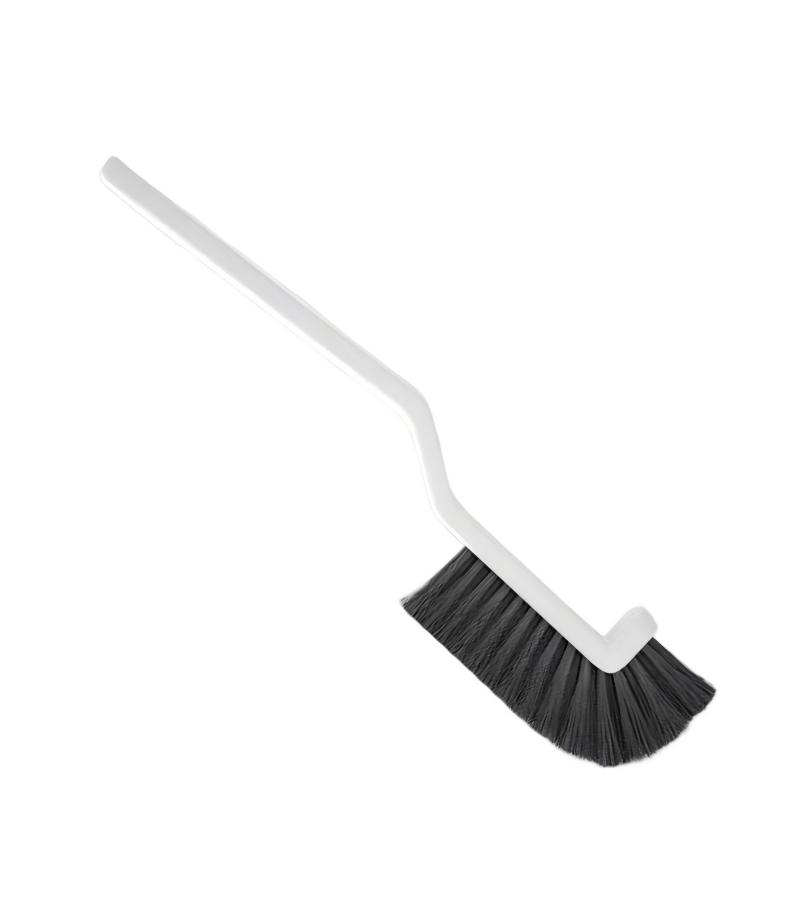 CLEAN WORLD Bathroom Brush, Portable Nylon Cleaning Brush with Plastic Handle for Countertop Tile Gaps Window Slots Wall Corners Dust Stains Curved Brushing