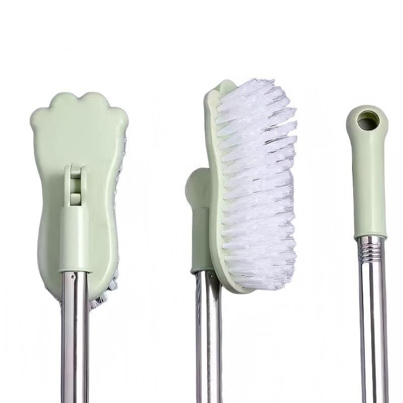 CLEAN WORLD Bathroom Bathtub Brush, New Cute Hard-bristled Extended Rod Plastic Long-handled Floor Brush Bathroom Cleaning Brush Floor Brush Tile Wall Cleaningbrush