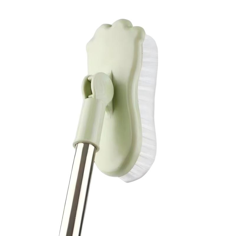 CLEAN WORLD Bathroom Bathtub Brush, New Cute Hard-bristled Extended Rod Plastic Long-handled Floor Brush Bathroom Cleaning Brush Floor Brush Tile Wall Cleaningbrush