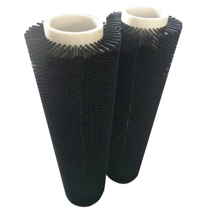 CLEAN WORLD Customized Industrial Nylon Cylindrical Cleaning Roller Brush New Wood Plastic Core Wire Brush for Food & Textile Industry