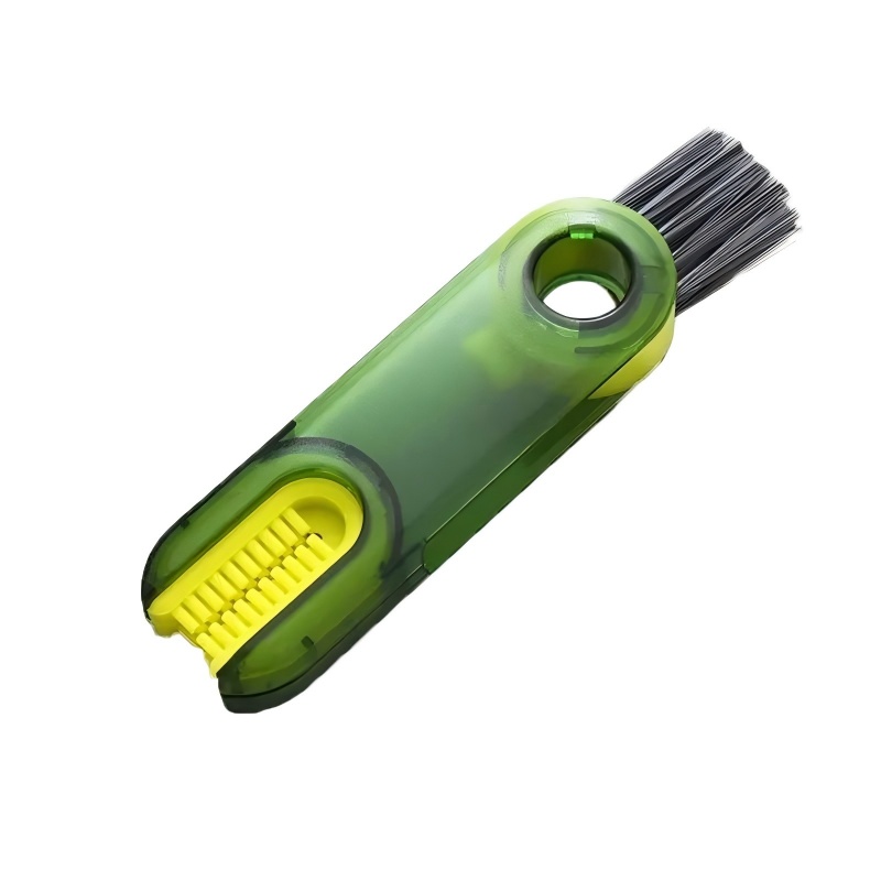 CLEAN WORLD Kitchen Bottle brush 3 in 1 Tiny Bottle Cup Lid Detail Brush Straw Cleaner Tools Multi-Functional Crevice Cleaning Brush, Cleaning Brush for Bottles Clean Brushes for Nursing Cover,Home Kitchen Cleaning(3Color Set)