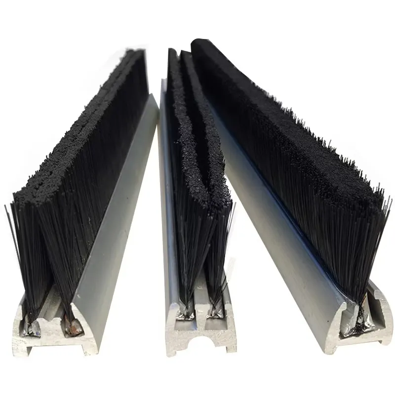 CLEAN WORLD Versatile Metal Channel Back Door Seal Strip Brush Aluminum Nylon Brush for Dusting & Cleaning