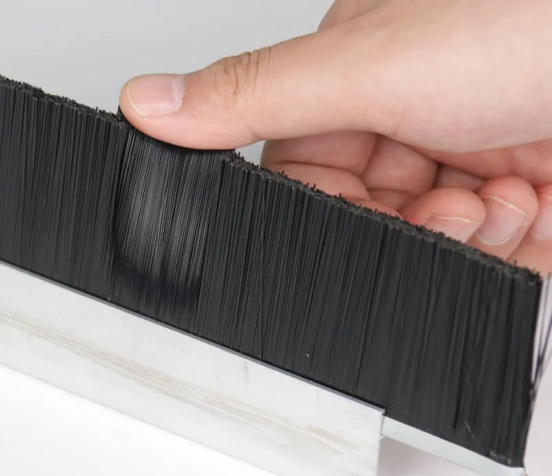 CLEAN WORLD Versatile Metal Channel Back Door Seal Strip Brush Aluminum Nylon Brush for Dusting & Cleaning