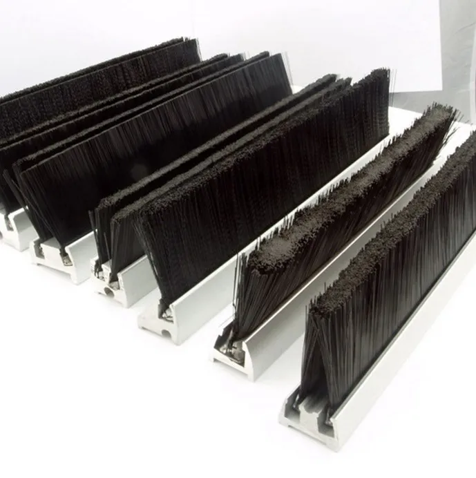 CLEAN WORLD Versatile Metal Channel Back Door Seal Strip Brush Aluminum Nylon Brush for Dusting & Cleaning