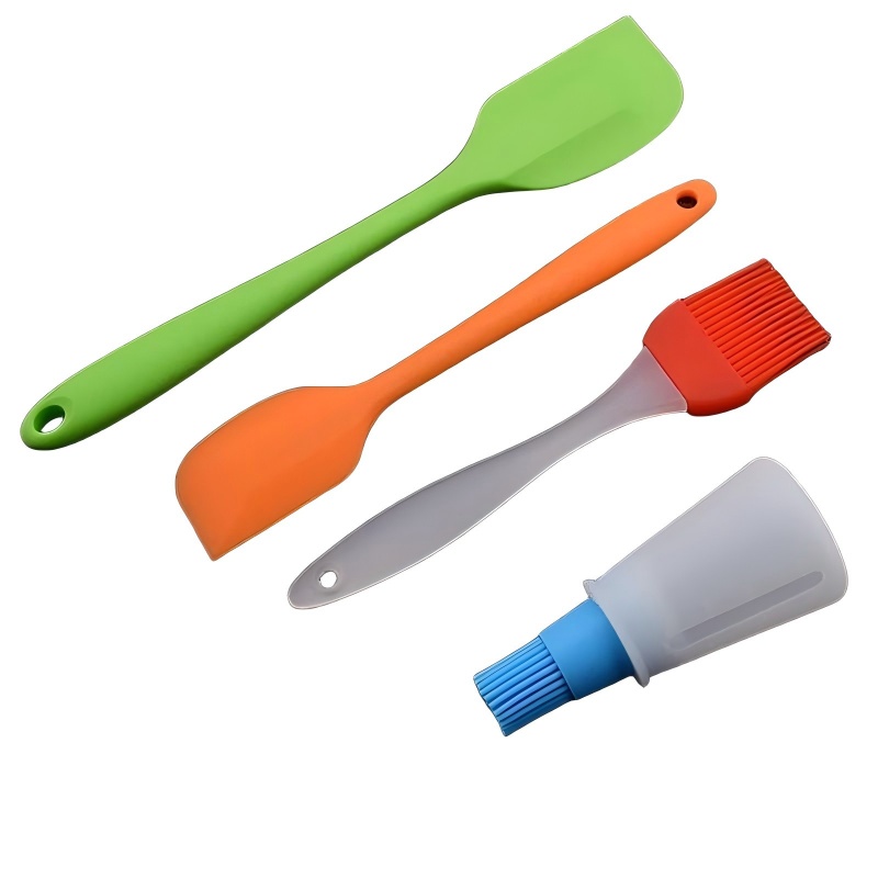 CLEAN WORLD Kitchen Grill brush Heat-Resistan Brush Mixing Batter Set Small Food Grade Silicone Kitchen Utensils Baking Tools