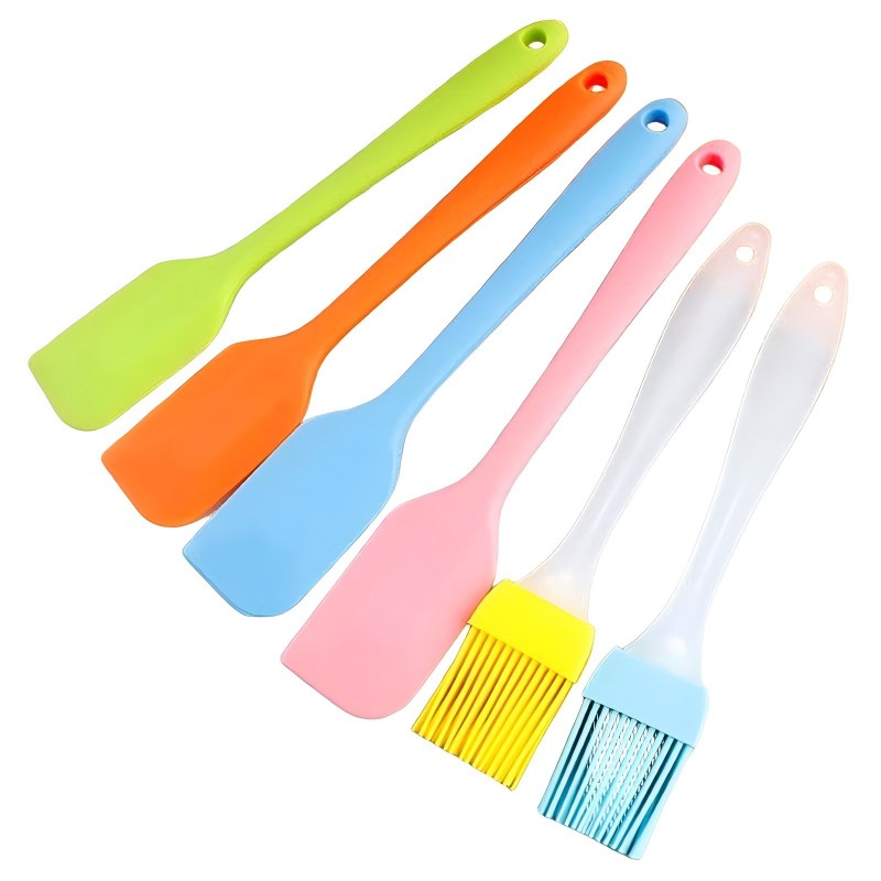 CLEAN WORLD Kitchen Grill brush Heat-Resistan Brush Mixing Batter Set Small Food Grade Silicone Kitchen Utensils Baking Tools