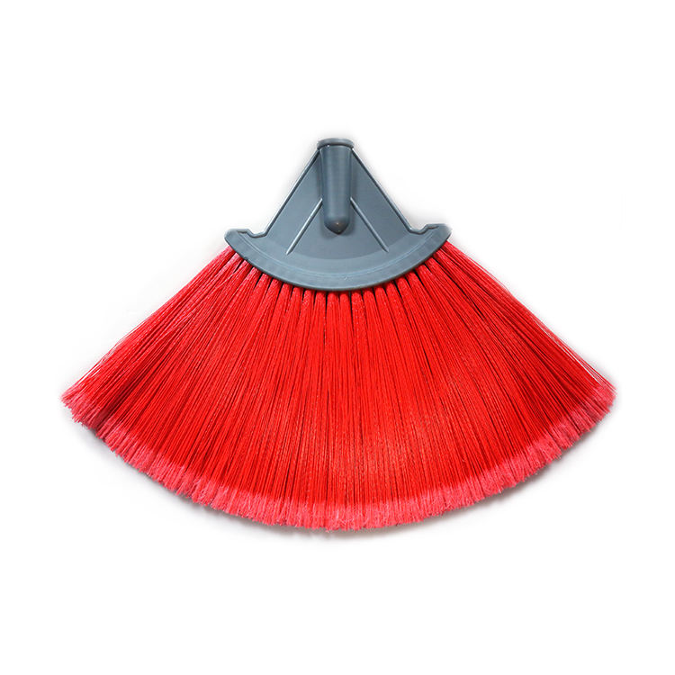 CLEAN WORLD Factory Wholesale High Standard Plastic Soft Red Broom Brush Head for Household Use